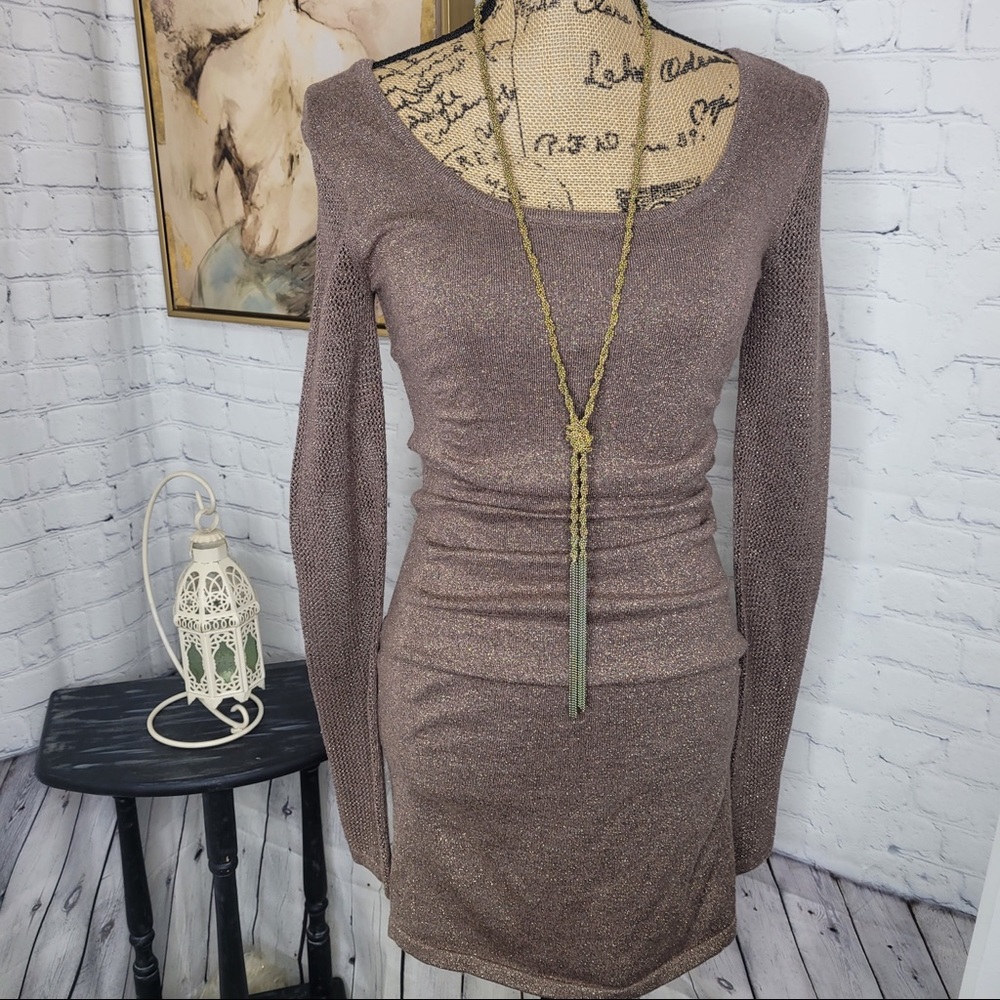 🌟Host Pick!🌟Express sparkle long sleeve Bodycon dress